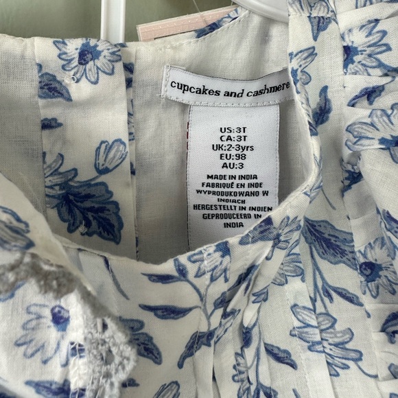 Cupcakes and Cashmere Blue Floral Dress Set With Pants - Picture 2 of 6